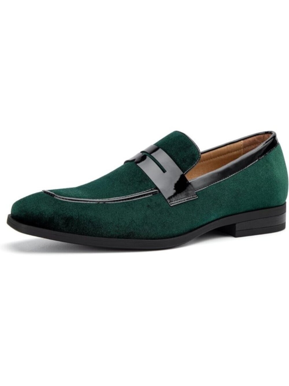 Men's Green Velvet Tuxedo Classic Slip On Loafers Formal Imported Dress Shoes